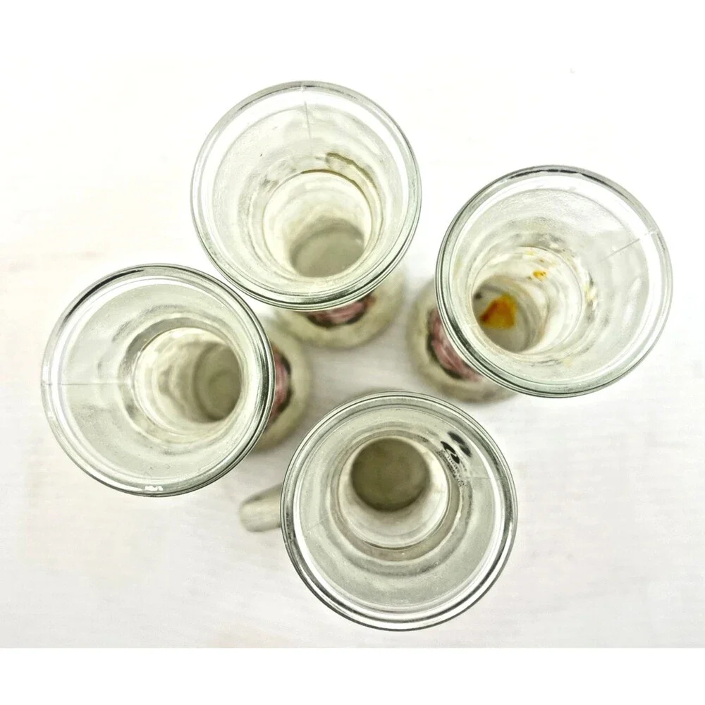 Arte MURANO Crystal Silvestri Decanter & Cordial Glasses Set White Marble Rose